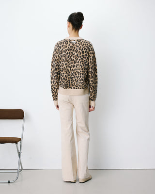 Pull manches longues col rond à motif leo Alexiel