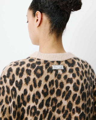Pull manches longues col rond à motif leo Alexiel