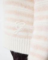 Alpaca wool-blend striped sweater beige Aimond