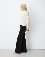 Alpaca wool-blend striped sweater beige Aimond