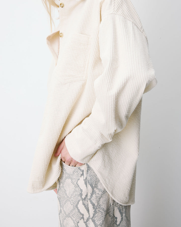 Relaxed corduroy shirt ecru Ange
