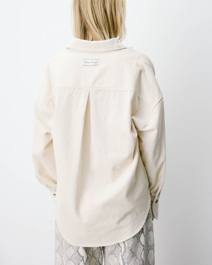 Relaxed corduroy shirt ecru Ange