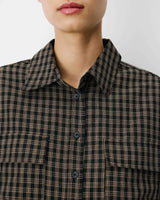 Boxy cropped shirt noir Azelle
