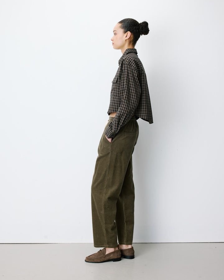 Boxy cropped shirt noir Azelle