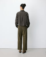 Boxy cropped shirt noir Azelle