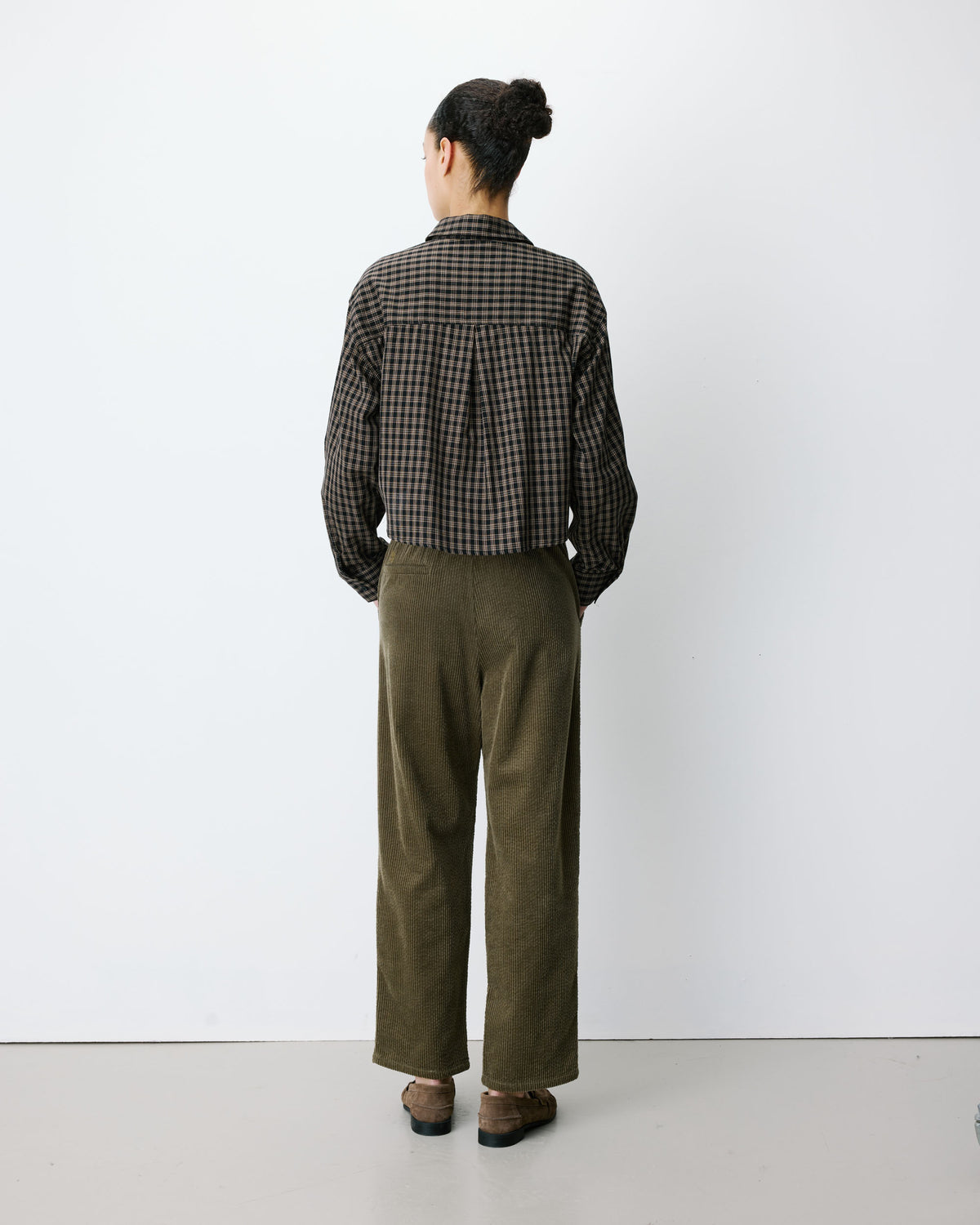 Boxy cropped shirt noir Azelle