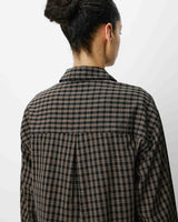 Boxy cropped shirt noir Azelle
