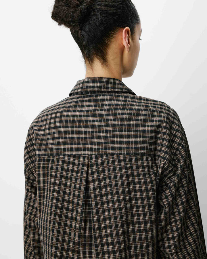 Boxy cropped shirt noir Azelle