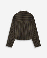 Boxy cropped shirt noir Azelle