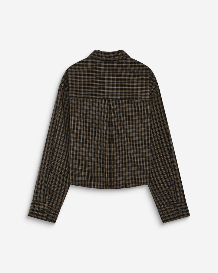 Boxy cropped shirt noir Azelle
