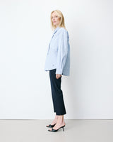 Chemise rayée oversize à cravate amovible ciel Athena