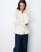 Chemise oversize en coton rayée vanille Armelle