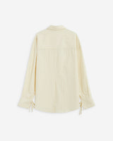 Chemise oversize en coton rayée vanille Armelle