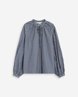 Mandarin-collar blouse marine Albane