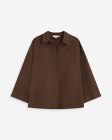 Blusa de algodón de manga ancha chocolat Ambre