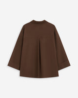 Blusa de algodón de manga ancha chocolat Ambre