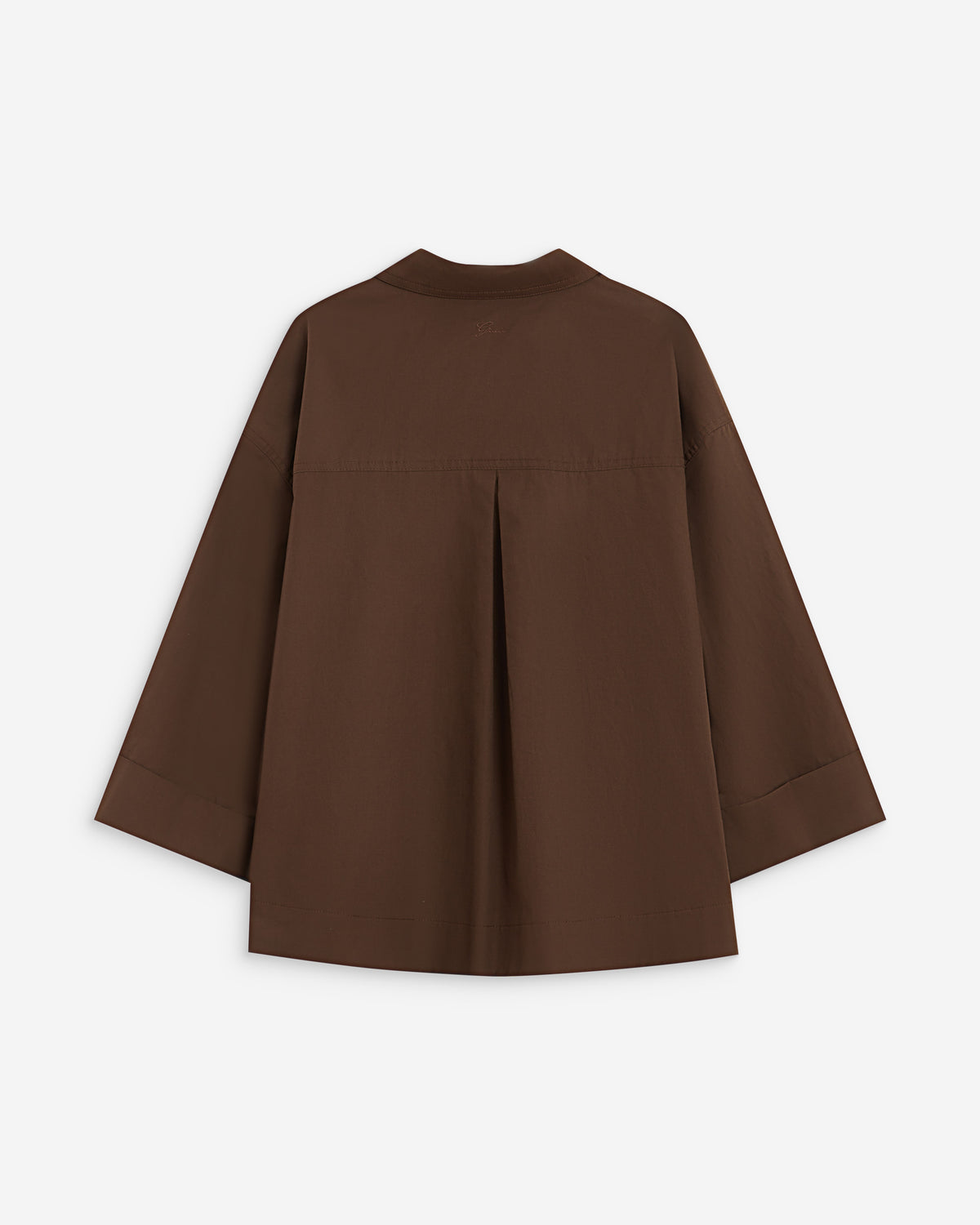 Blusa de algodón de manga ancha chocolat Ambre