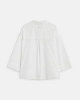 Blouse oversize manches larges en coton ivoire Ambre