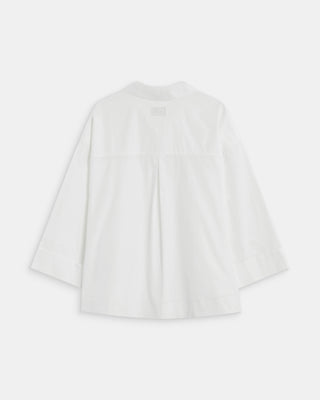 Blouse oversize manches larges en coton ivoire Ambre