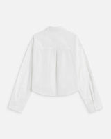 Chemise courte oversize en coton ivoire Azelle
