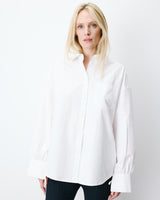 Chemise oversize en coton ivoire Armelle