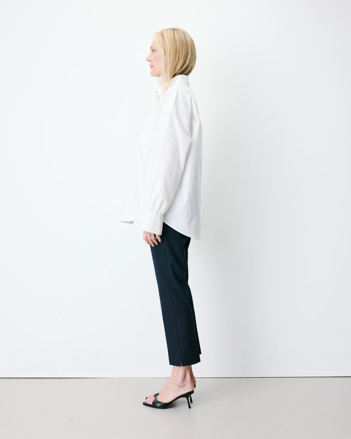 Chemise oversize en coton ivoire Armelle