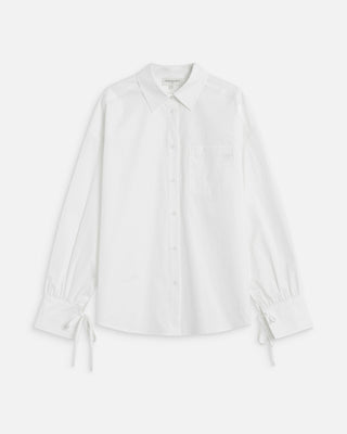 Chemise oversize en coton ivoire Armelle