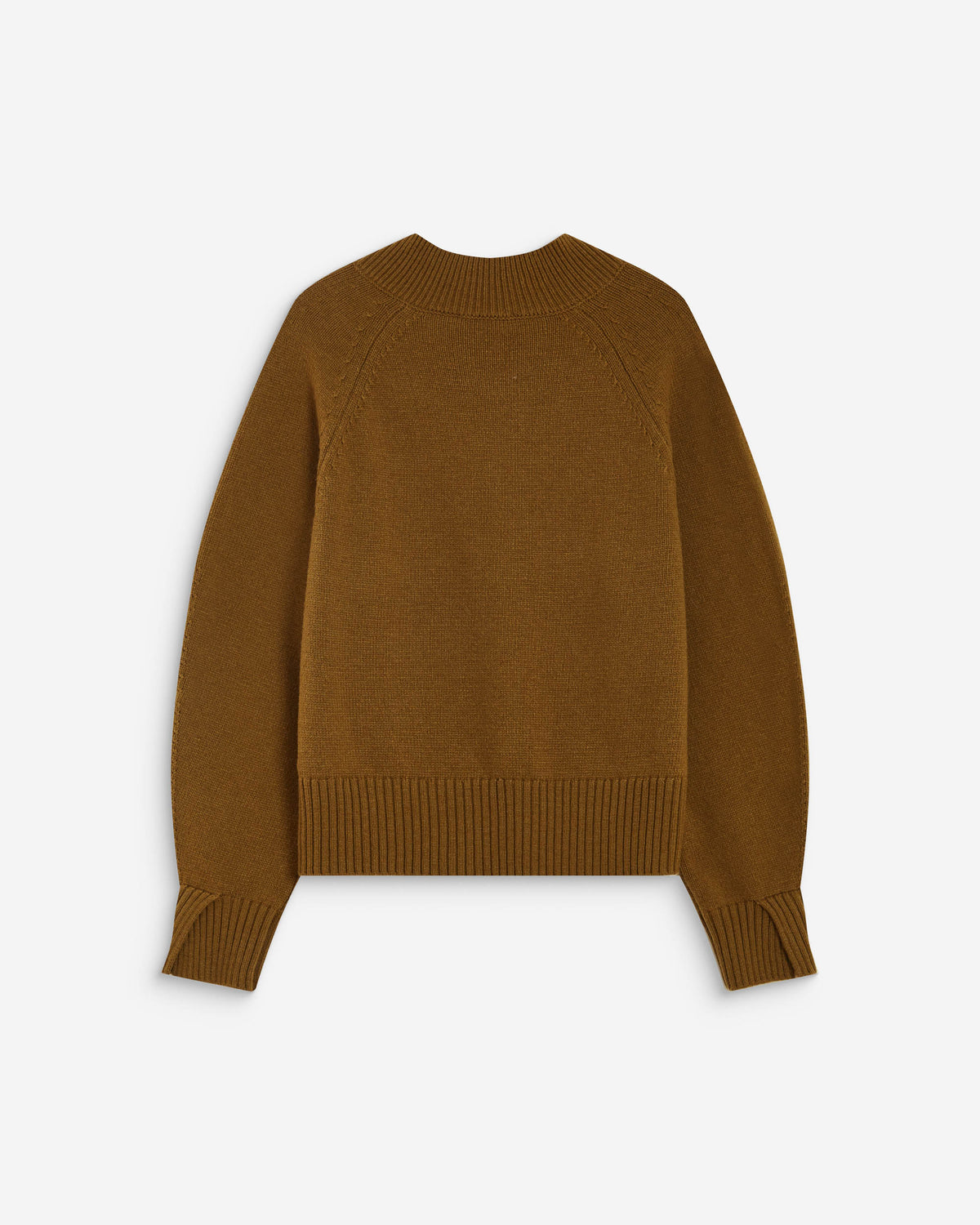 Pull droit col V en maille olive Alden