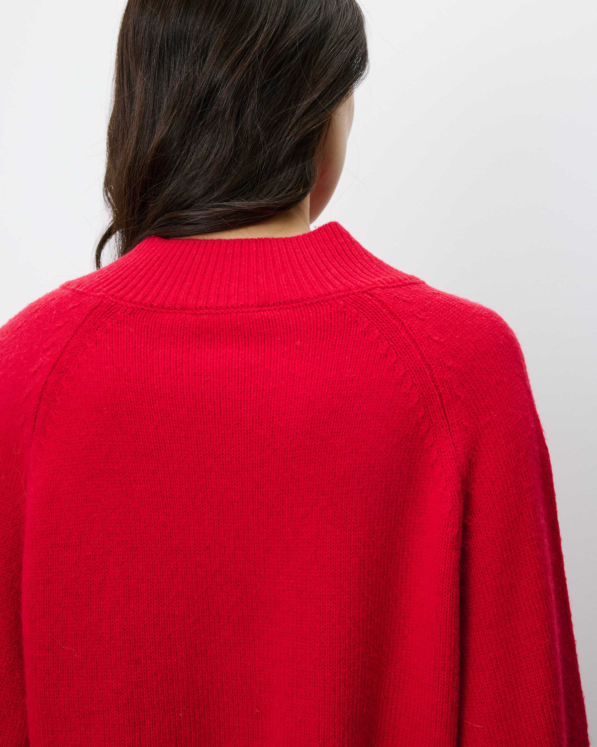 Jersey de punto con escote en V rouge Alden