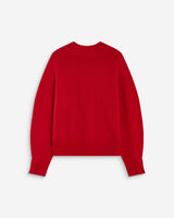 Jersey de punto con escote en V rouge Alden