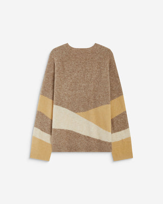 Pull col rond en maille à motif mocha Arlo