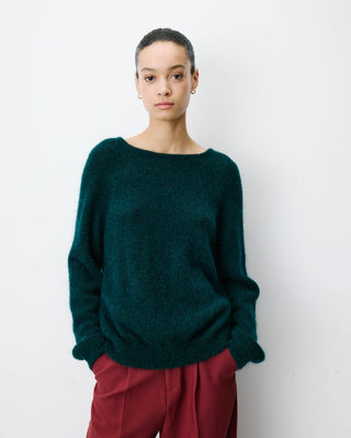 Backless knit sweater emeraude Anthemis