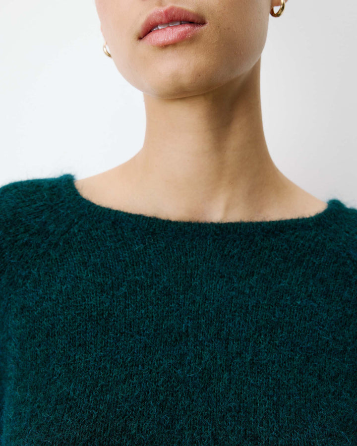 Backless knit sweater emeraude Anthemis