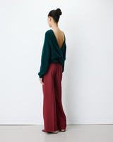 Backless knit sweater emeraude Anthemis
