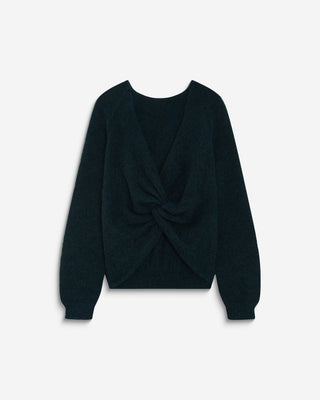 Backless knit sweater emeraude Anthemis