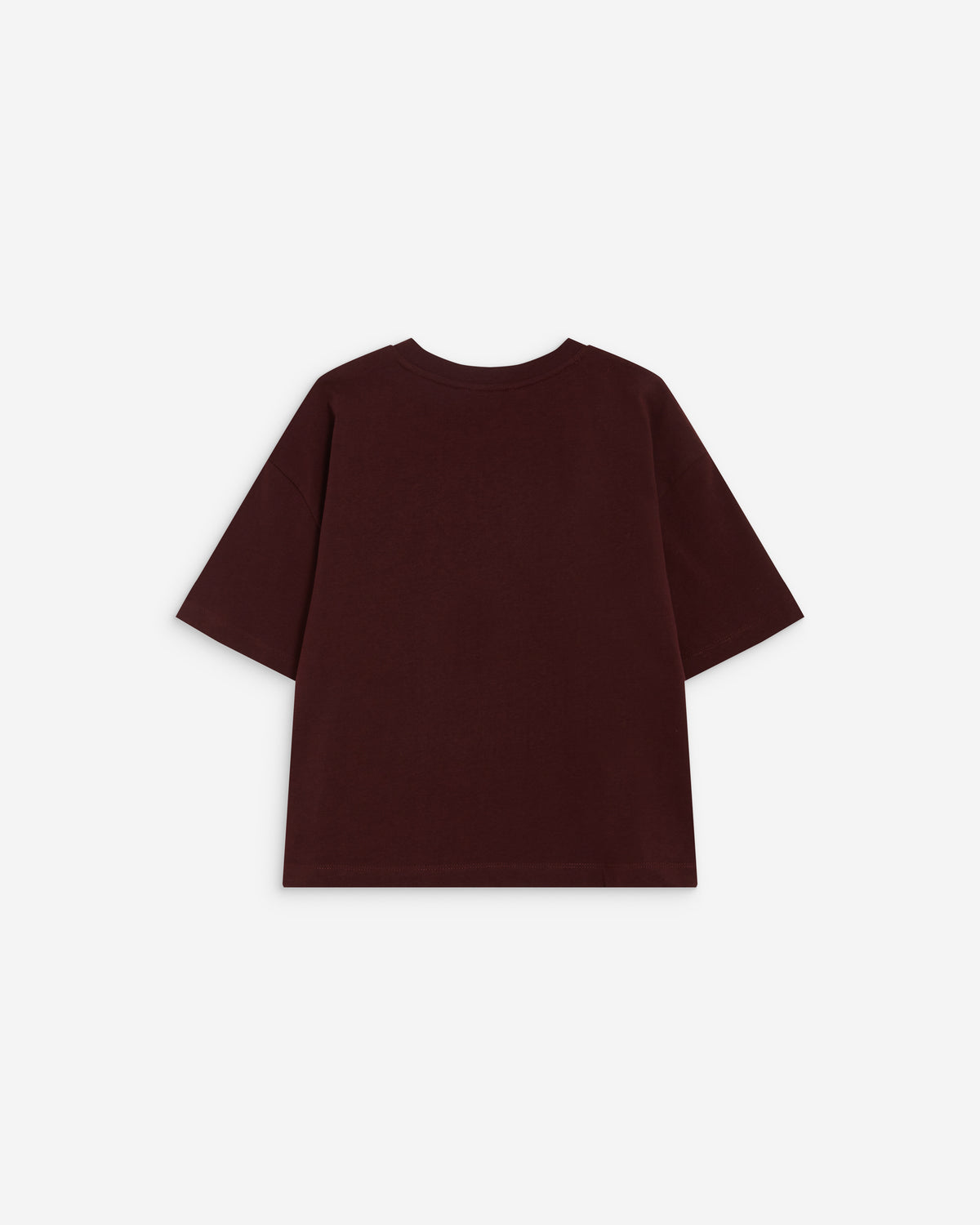 T-shirt en coton manches courtes à inscription aubergine Anis