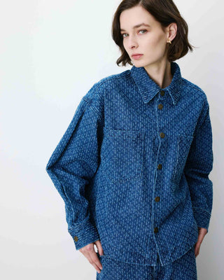 Chemise en denim à motif mediumblue Adriana