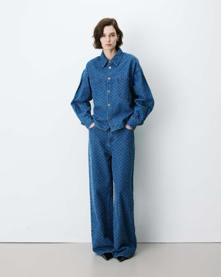 Chemise en denim à motif mediumblue Adriana