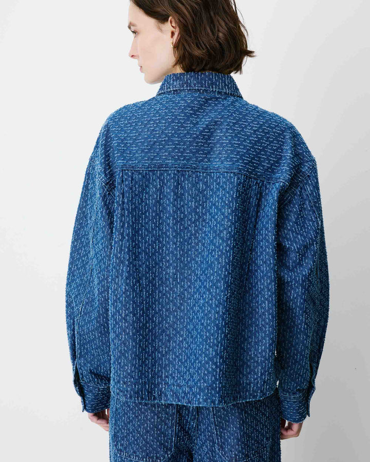 Chemise en denim à motif mediumblue Adriana
