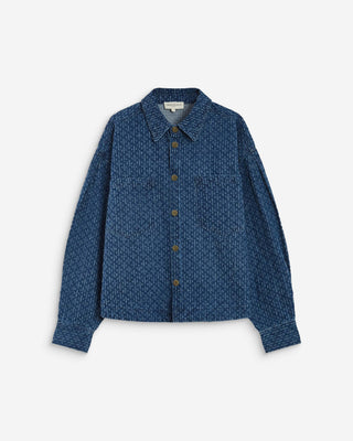 Chemise en denim à motif mediumblue Adriana