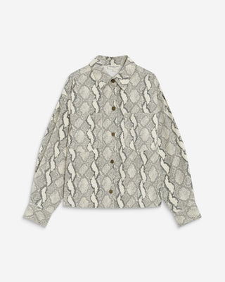 Chemise en denim à motif python Adriana