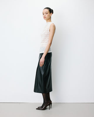 Sleeveless lace top ecru Avila