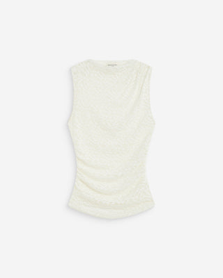 Sleeveless lace top ecru Avila