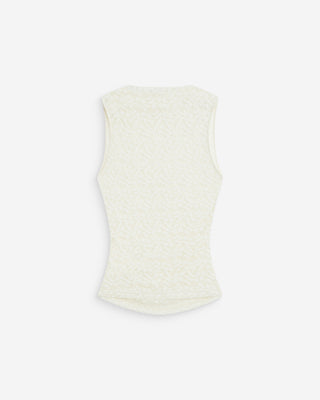 Sleeveless lace top ecru Avila