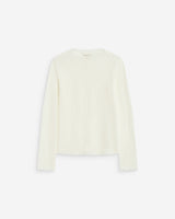 Top en dentelle transparente manches longues ecru Aube