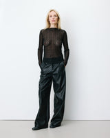 Long-sleeve lace top noir Aube
