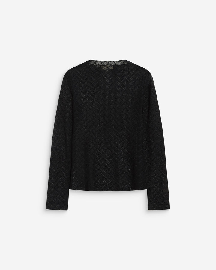 Long-sleeve lace top noir Aube