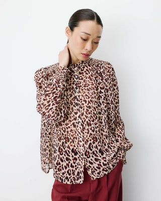Blouse fluide ample à imprimé leo Almira