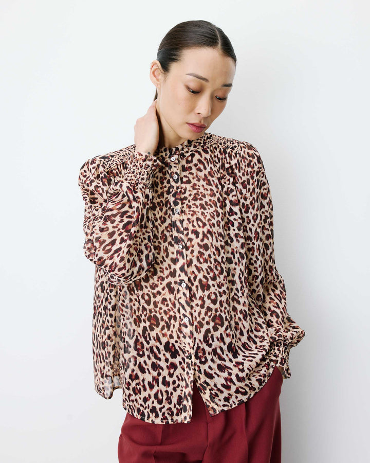 Blouse fluide ample à imprimé leo Almira