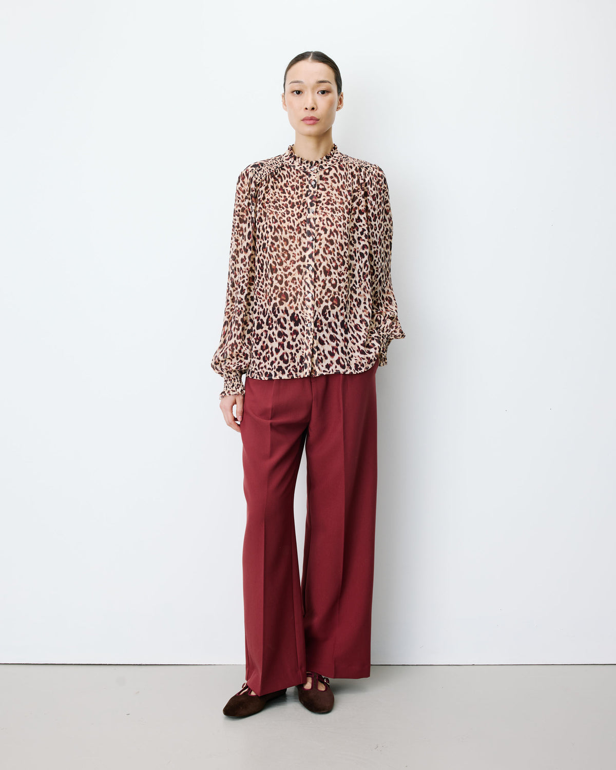 Blouse fluide ample à imprimé leo Almira